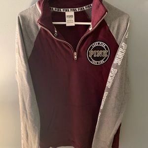 Pink quarter zip
